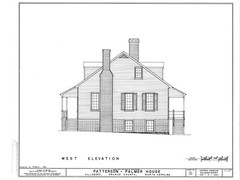 Traditional Colonial Style farmhouse, country home, 2 bedrooms, printed plans