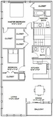 60×48 Apartment with 2-Car 2-RV Garage – PDF FloorPlan – 1,604 sqft – Model 1A