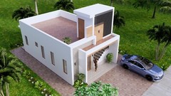 Custom Small House Plan 6×9 Meter 2 Bed 1 Bath 20×30 Feet Terrace (A4 Hard Copy)