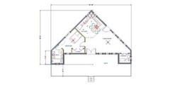 Modern Wing Small House Plans (600 sq.ft.) one bedroom. FREE SHIPPING
