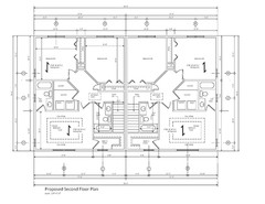 DUPLEX HOUSE PLANS COLONIAL DUPLEX APT 3BR 2.5BA DUPLEX COLONIAL PLAN #226-27