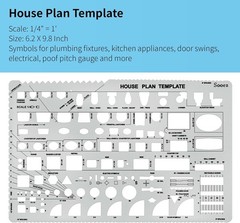 Architectural Templates, House Plan, Interior Design and Furniture Template, Dra