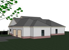 Abbigale 2161G 3 SIDING-BRICK home, house plan 4 beds, 2.5 baths PDF