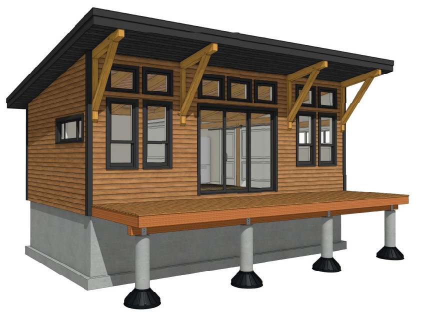16′ x 30′ Mini Lake Cabin Timber Frame Plan Set