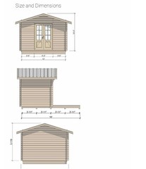 12’x8′ Wood Shed Building Plans – DIY Instructions with Elevations, Framing