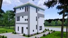 23×30 Feet House Design Plans 7×9 Meter 5 Beds 6 Baths Modern Hip (A4 Hard Copy)