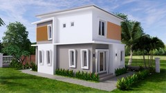 20×30 Feet Small House Design 6×9 Meter 3 Beds 3 Baths Shed Roof (A4 Hard Copy)