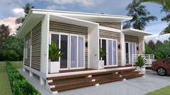 33×26 Feet House Plans 10×8 Meter 3 Beds 2 Baths Shed Roof (A4 Hard Copy)