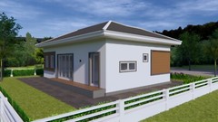 House Plan 12×8 Meter 40×27 Feet 3 Beds 2 Baths Hip Roof PDF (A4 Hard Copy)