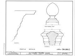 Traditional Colonial Style farmhouse, country home, 2 bedrooms, printed plans