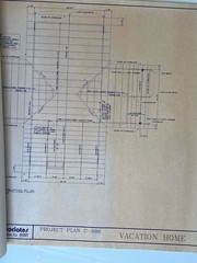 COMPLETE 8 + Sheet VINTAGE A-Frame Cabin Blueprints National Plan RARE