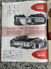 Vintage 1958 Weyerhaeuser Lumber Modern Homes MCM Ranch Home Plans Atomic Age