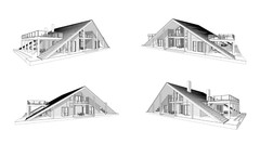 100’x54’ 4-Beds 4-Baths Charming A-Frame Architectural Build Plans PDF Download
