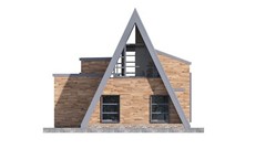 45’x32’ 3-Beds, 2-Baths Modern A-Frame Architectural House Plans PDF Download.