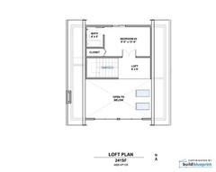 28′ x 28′ Modern Vacation Cabin Architectural Plans 1025SF – PDF Download