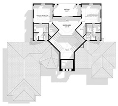 CADFILE BLUEPRINTS MEDITERRANEAN TWO STORY HOUSE PLAN ARCHUP #105M