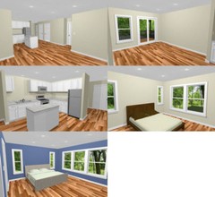 44×48 Apartment with 2-Car 1-RV Garage – PDF FloorPlan – 1,645 sqft – Model 1I