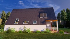 A frame house plan [2 bedrooms]