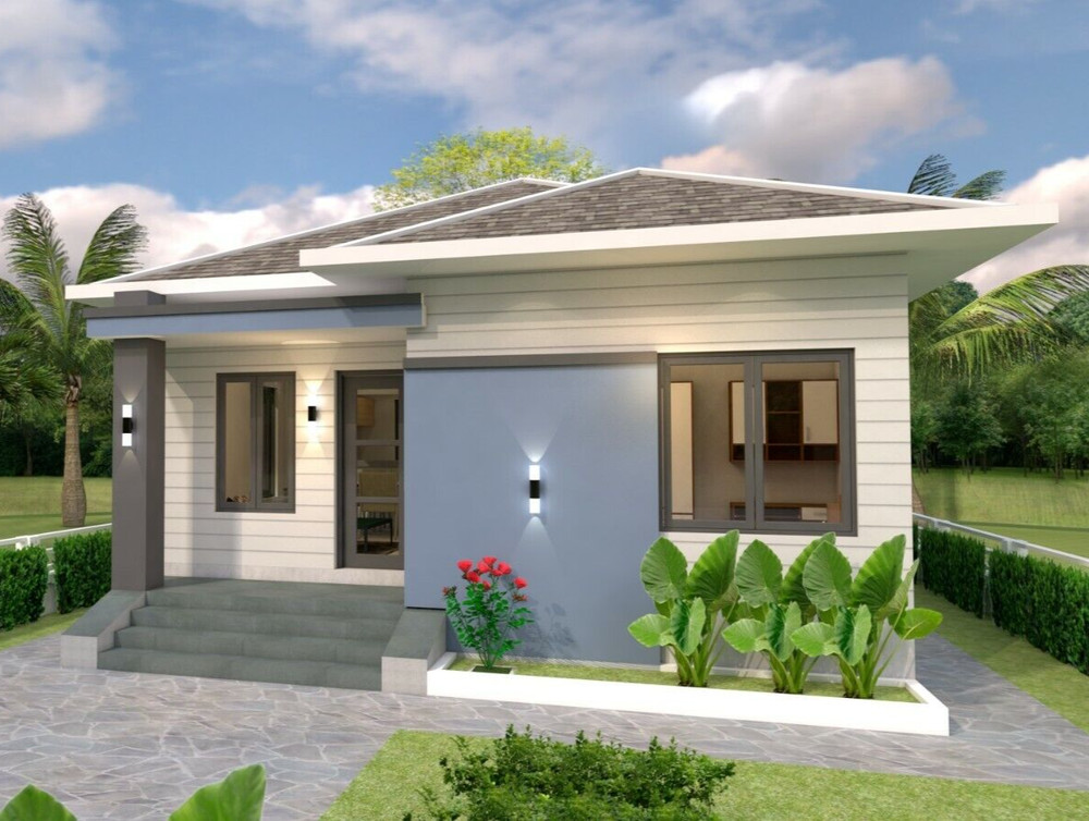 Tiny House 7.5×8.5 Meter 2 Bedrooms 25×29 Feet Full PDF Plans (A4 Hard Copy)