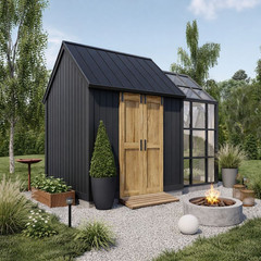 Greenhouse Shed Plans with Storage-Backyard Greenhouse Design