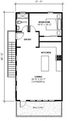 Tall Pine I Two level (21×40′) Custom House Plans and Blueprints