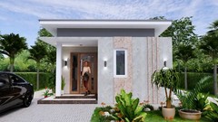 15×30 Feet Small House Plan 4.5×9 Meter 1 Bed 1 Bath Shed Roof (A4 Hard Copy)