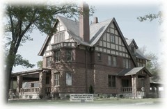 HOUSE PLANS – Tudor Revival mansion, detailed blueprints, PRINTED floor plans