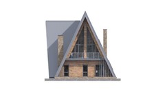 35’x59’ 4 Beds, 2 Baths A-Frame Cabin Architectural Build Plans PDF.