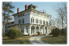 Victorian Italianate house, large porches, printed architectural floor plans