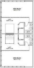 44×48 Duplex with RV Garage – PDF FloorPlan – 1,691 sqft – Model 4G