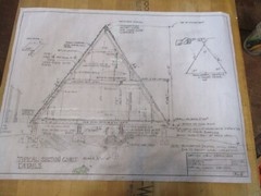 A-FRAME CABIN PLANS HAND-DRAWN ARCHITECTURAL COPIES 1200 SQ FT. CHEF’S KITCHEN