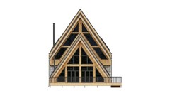 35’x65′ 4 Beds, 4 Bath Double A-Frame Architectural Build Plans PDF Download