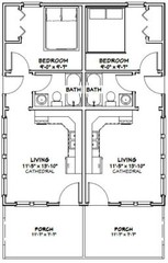24×30 Duplex — PDF Floor Plan — 720 sq ft — Model 2