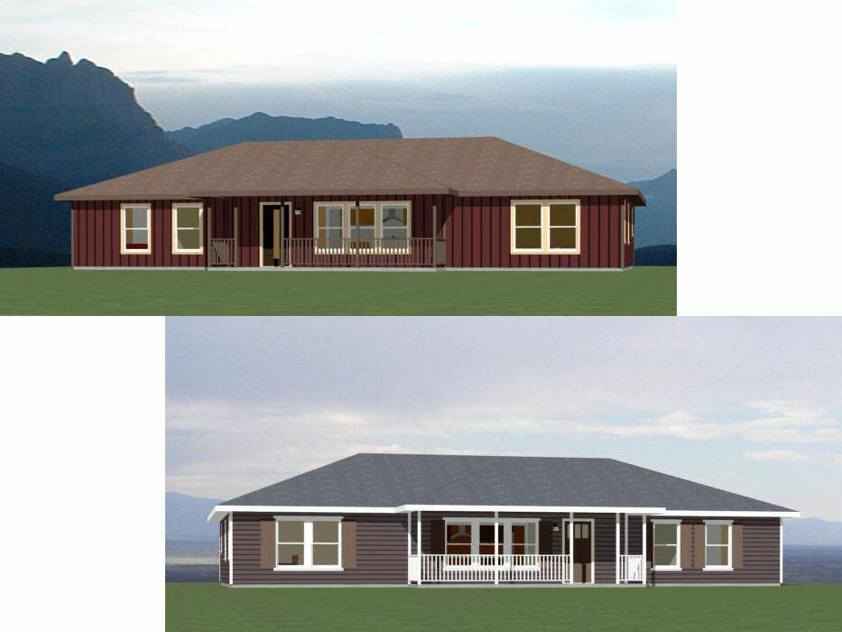 60×30 Houses — 4 Bed 2 Bath — PDF FloorPlan — 1,800 sqft — Model 5B and 5C