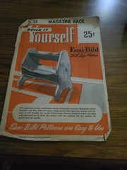1950 Build It Yourself Easi-bild No 25 Magazine Rack Blueprint Plans