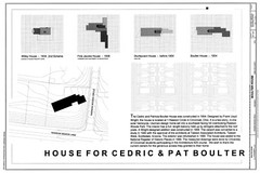 Frank Lloyd Wright, Midcentury Modern Boulter home, PRINTED architectural plans