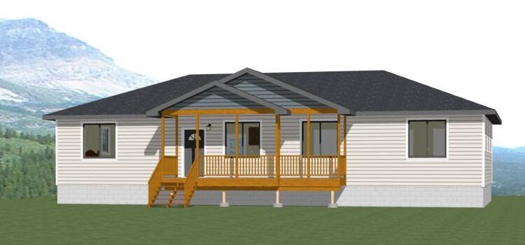 60×30 House — 4 bedroom 3 Bath — 1,800 sqft — PDF Floor Plan — Model 4D