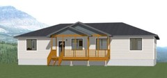 60×30 House — 4 bedroom 3 Bath — 1,800 sqft — PDF Floor Plan — Model 4D