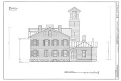 Italianate Victorian home of President van Buren, detailed architectural plans