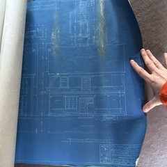 Antique Chillicothe Ohio Architect Geves George Kenny Colonial House Blueprints