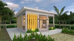 23×21 Feet Tiny House Plan 8×6.5 Meter 1 Bed 1 Bath Shed Roof PDF (A4 Hard Copy)