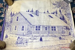 Vtg Moose Head Country Log Home Plans Full Set Blueprint Farmhouse 1980s Maine !