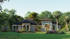 CAD FILE BLUEPRINTS MEDITERRANEAN HOUSE PLAN ARCHUP #104M