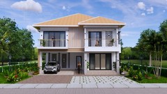 36×40 Feet House Design Plan 11×12 Meter 4 Beds 5 Baths Hip Roof (A4 Hard Copy)