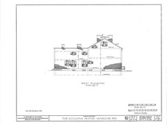 Traditional Colonial Brick Townhouse, narrow lot, 4+ bedrooms, home plans