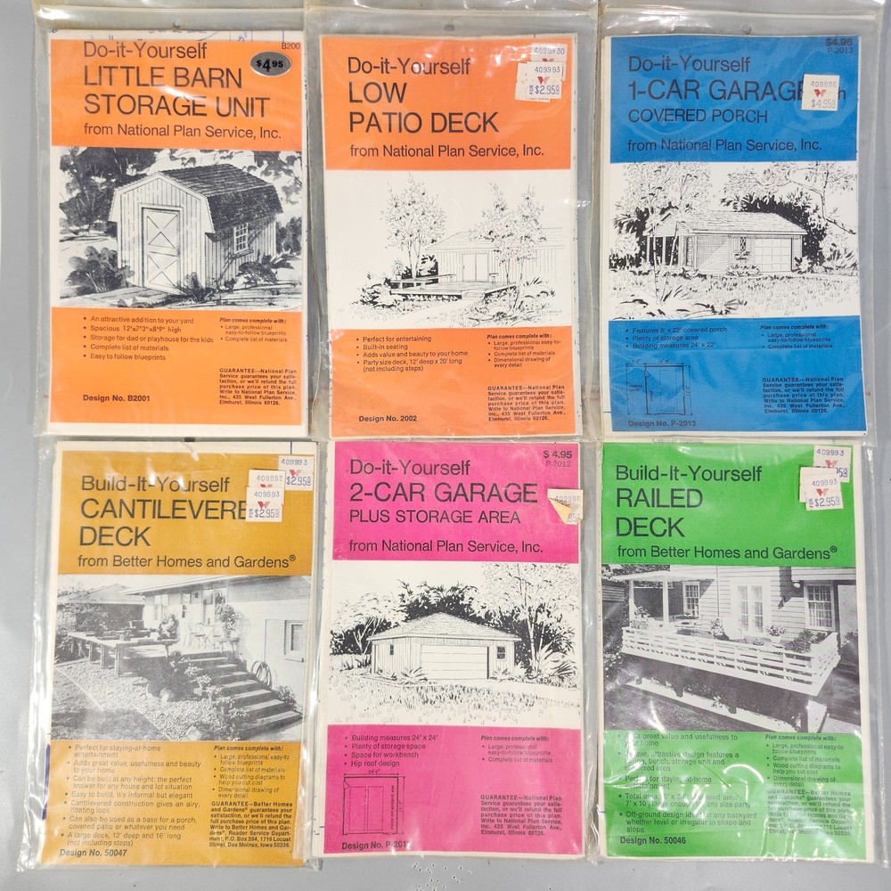 National Plan Service DIY Build Yourself Design 6 Blueprint Lot Home Improvement