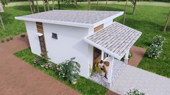 10×20 Ft Small House Plan | 1 Bed 1 Bath | 3x6m PDF + A4 Hard Copy and Cad files