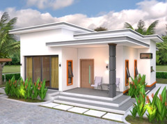 35×35 Feet House Plans 10.7×10.5 Meter 2 Beds 2 Baths Flat PDF (A4 Hard Copy)