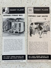 1950’s-60’s Lumber Store Handouts For Plywood Projects – Blueprints – Lot Of 14