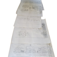 Colorado Blueprints Classic Homes Set of 5 Blue Print Papers Fine Line Design